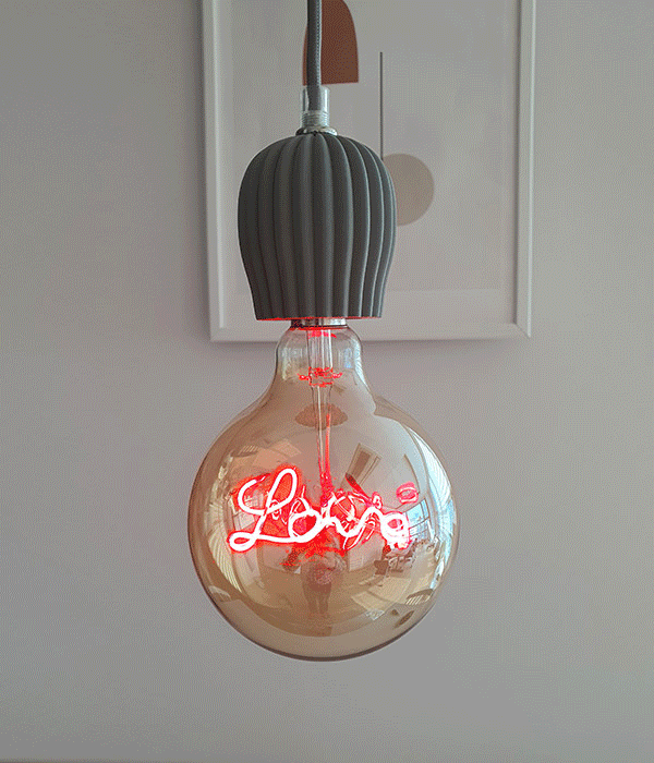 아모르 LED 러브 램프, 에디슨전구 (3W)